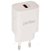 Зарядка сетевая Perfeo I4659 USB QC3.0 18W белый Зарядка сетевая Perfeo I4659 USB QC3.0 18W белый