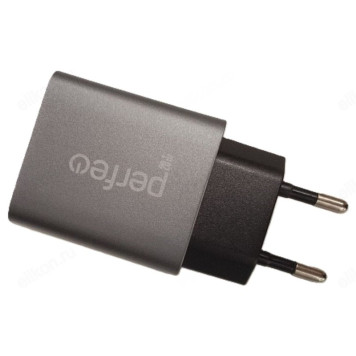 Зарядка сетевая Perfeo I4668 USB серый-1