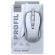 Мышь Perfeo оптическая PROFIL PF_4931 бел-сер