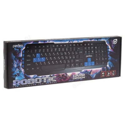 Клавиатура игровая Perfeo ROBOTIC, Multimedia, GAME DESIGN, USB, черный-4