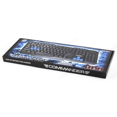 Клавиатура игровая Perfeo COMMANDER Multimedia, USB, черн, GAME DESIGN (PF-006)-1