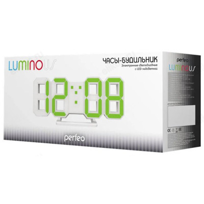Будильник Perfeo LUMINOUS PF-663, белый-1