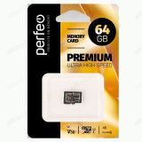 Карта MicroSDXC 64GB Perfeo High-Capacity PF64GMCSX10V30