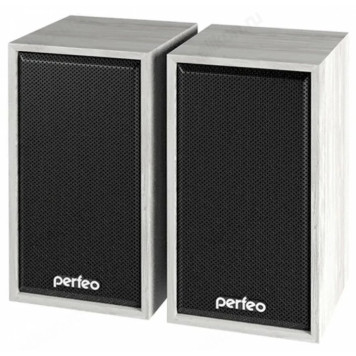 Акустика 2.0,  6W, Perfeo Cabinet, PF_A4389, USB, белый дуб-1