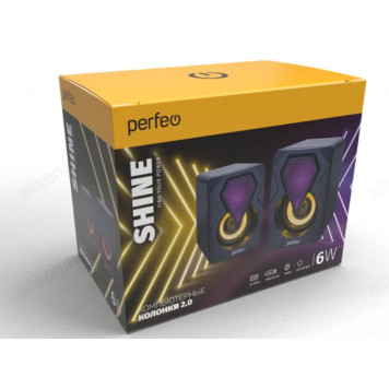 Акустика 2.0, 2х3 Вт, Perfeo 