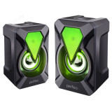 Акустика 2.0, 6W, Perfeo "FLAMES" USB, LED
