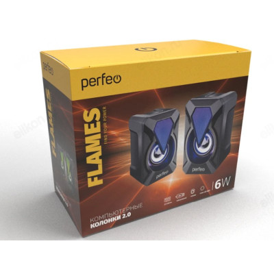 Акустика 2.0, 2х3 Вт, Perfeo 