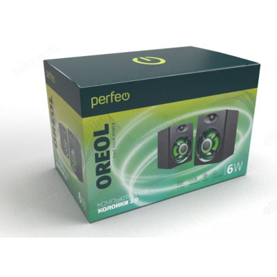Акустика 2.0, 2х3 Вт, Perfeo 