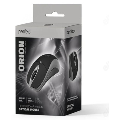 Мышь Perfeo оптическая ORION черн/серый-1