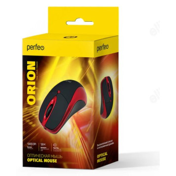 Мышь Perfeo оптическая ORION черн/красн-1