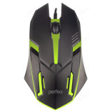 Мышь Perfeo оптическая "GRAF", 3 кн, USB, черн, GAME DESIGN, 7 цв. подсветка, 1000 DPI