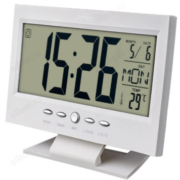 Часы-метеостанция Perfeo Set PF-S2618, пластик, белые