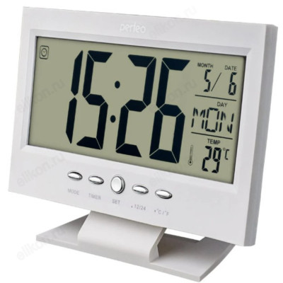 Часы-метеостанция Perfeo Set PF-S2618, пластик, белые