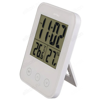 Часы-метеостанция Perfeo Touch PF-S681, пластик, белые-1