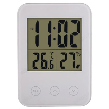 Часы-метеостанция Perfeo Touch PF-S681, пластик, белые