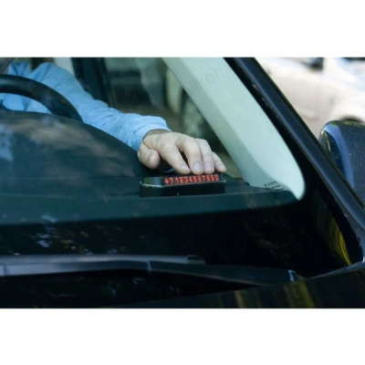 Автовизитка Perfeo PARKING CARD пластик, черный-2