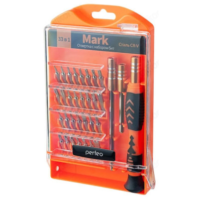 Отвертка с набором бит PERFEO Mark 4872