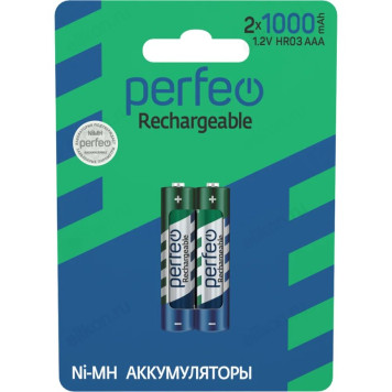 Аккумулятор Perfeo ААА 1000, 1,2 V 1000 mAh