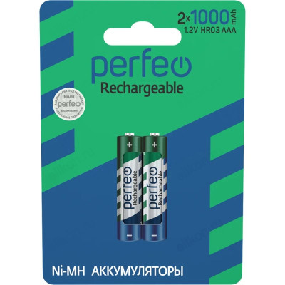 Аккумулятор Perfeo ААА 1000, 1,2 V 1000 mAh