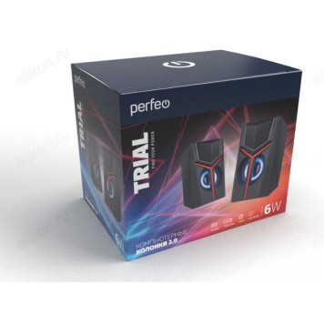 Акустика 2.0, 2х3 Вт, Perfeo 