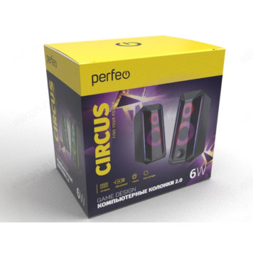 Акустика 2.0, 2х3 Вт, Perfeo 