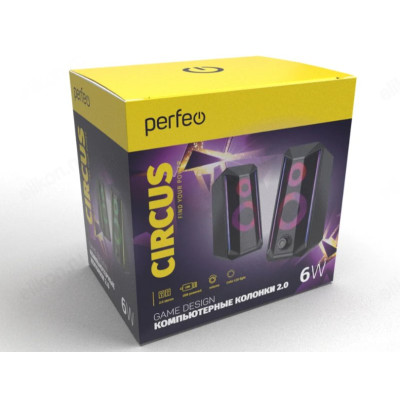 Акустика 2.0, 2х3 Вт, Perfeo 