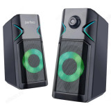 Акустика 2.0, 6W, (2х3 Вт), Perfeo "DISCO" USB, RGB
