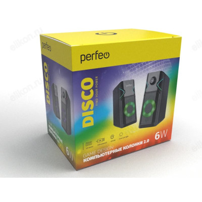 Акустика 2.0, 2х3 Вт, Perfeo 