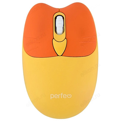 Мышь беспроводная Perfeo "KITTY" Silent Click PF_B3404 жёлт-5