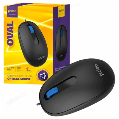 Мышь Perfeo оптическая OVAL PF_B3416 чёрн.