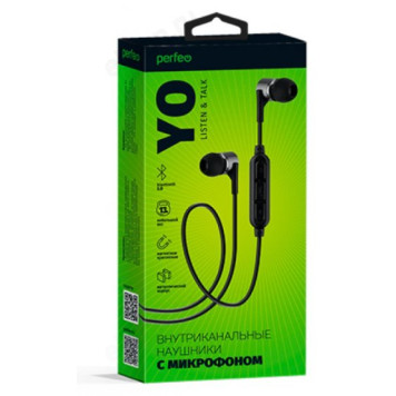 Беспроводные наушники Perfeo Yo, черный-1