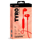 Гарнитура Perfeo TYRO внутриканальные, беспроводные, красные