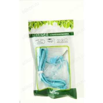 Наушники проводные Perfeo Base PF-BAS-TRQ, бирюзовый