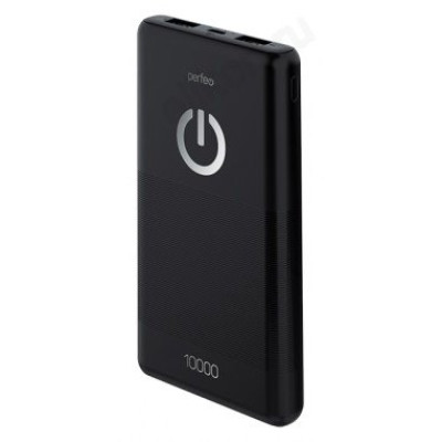 Power Bank 10000 Perfeo SPLASH, 10 000 мАч, черный