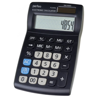 Калькулятор Perfeo PF_B4854, бухгалтерский, 12-разр., черный