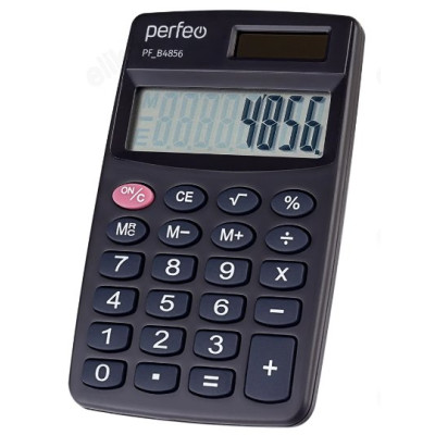 Калькулятор Perfeo PF_B4856, карманный, 8-разр., черный