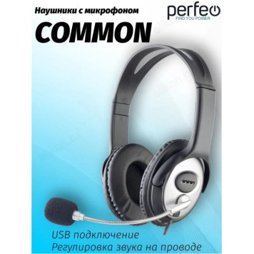 Проводные наушники Perfeo Common PF_B4865, черный-1
