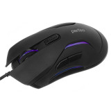 Мышь Perfeo оптическая "STATUS", 6 кн, USB, черн, GAME DESIGN, 4 цв. подсветка, 1000-1600-3200-640
