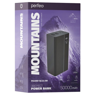 Power Bank 50000 Perfeo MOUNTAINS, 50000 mAh, черный-2