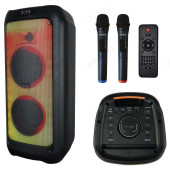 Акустика Bluetooth 35W Perfeo "Power Box 35 Flame" + 2 беспроводных микрофона Акустика Bluetooth 35W Perfeo "Power Box 35 Flame" + 2 беспроводных микрофона