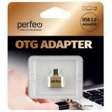Адаптер OTG Perfeo PF-VI-O011 Gold