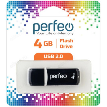 Память USB   4GB Perfeo C02 black