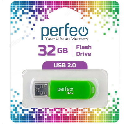 Память USB 32GB Perfeo C03 Green PF-C03G032