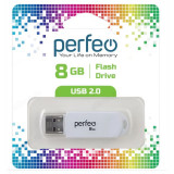 Память USB 8GB Perfeo C03 White PF-C03W008