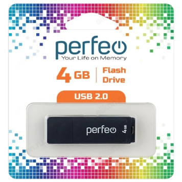 Память USB   4GB Perfeo C04 Black