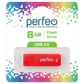 Память USB 8GB Perfeo C04 Red PF-C04R008