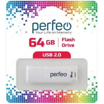 Память USB 64GB C04 White PF-C04W064