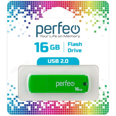 Память USB 16GB Perfeo C05 Green PF-C05G016-1