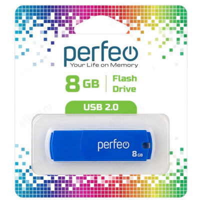 Память USB 8GB Perfeo C05 Blue PF-C05N008