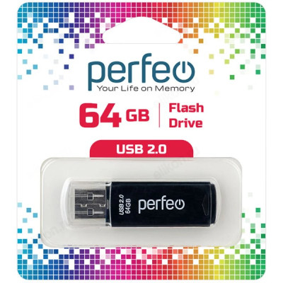 Память USB  64GB Perfeo C06 Black